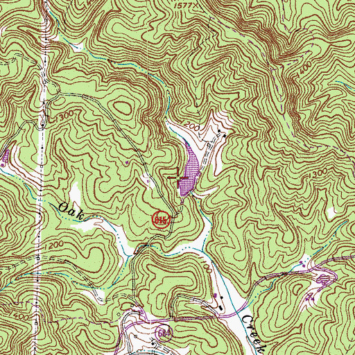 Topographic Map of Bowmans Dam, VA
