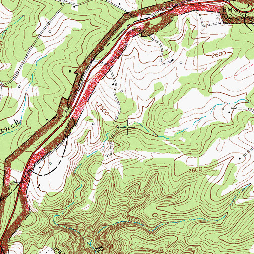 Topographic Map of Burdettes Pond, VA