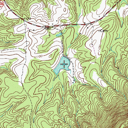 Topographic Map of Jones Pond, VA