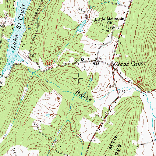 Topographic Map of Butler Dam, VA