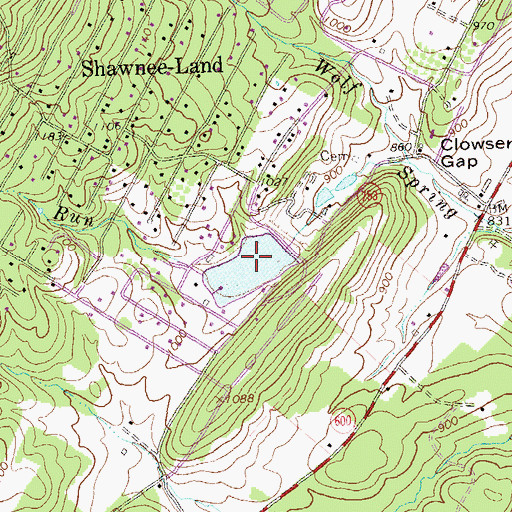 Topographic Map of Crystal Lake, VA