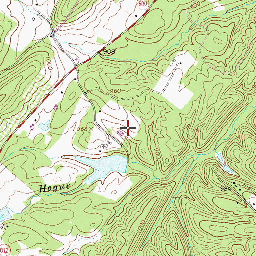 Topographic Map of Meadowlake Dam, VA