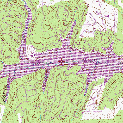 Topographic Map of Lake Holiday, VA