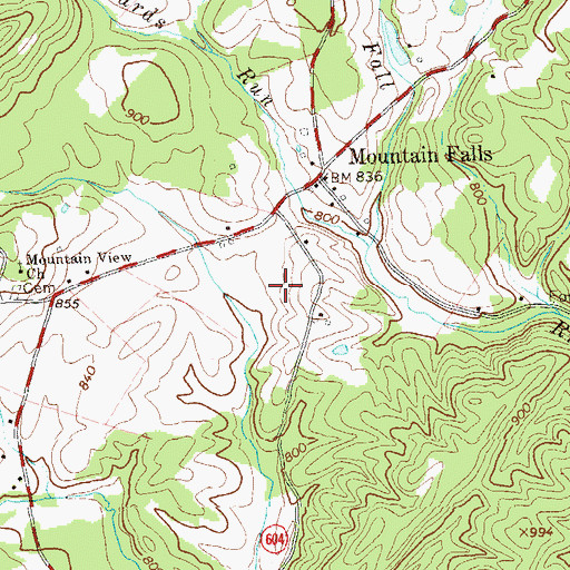 Topographic Map of Seven Vistas Dam, VA