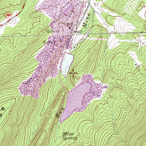 Topographic Map of Unimin Fresh Water Dam, VA