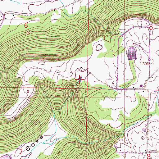 Topographic Map of Miller Spring, AL