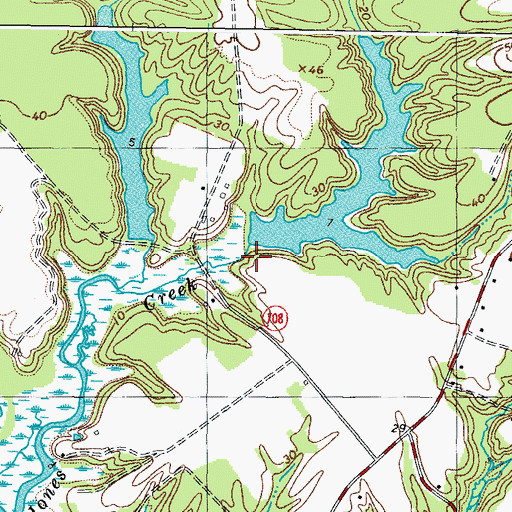 Topographic Map of Woodberry Farm Dam, VA