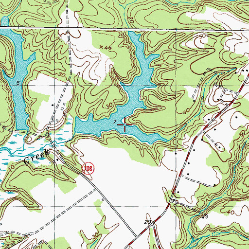 Topographic Map of Woodberry Farm Pond, VA
