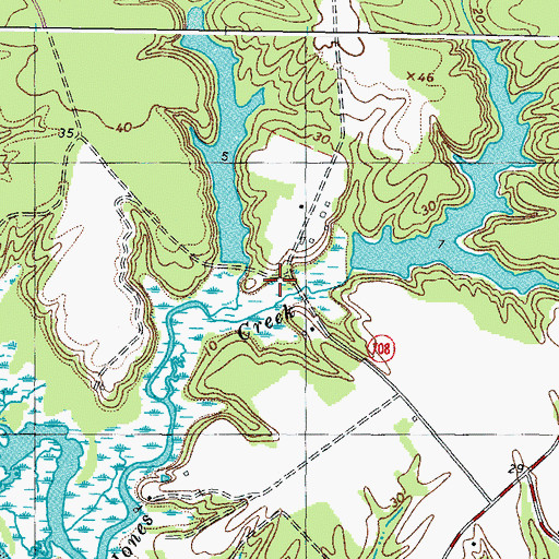 Topographic Map of Weaver Dam, VA