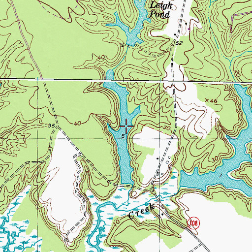 Topographic Map of Weaver Pond, VA