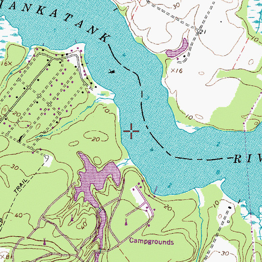 Topographic Map of Cypress Shores Lake, VA