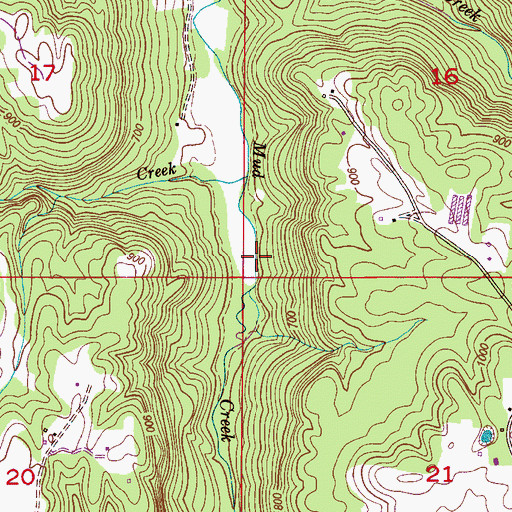 Topographic Map of Mud Creek Spring, AL