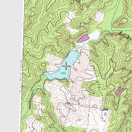 Topographic Map of Licking Hole Farm Pond, VA