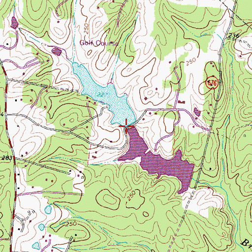 Topographic Map of Broad Branch Dam, VA