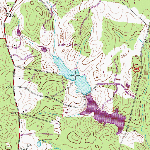 Topographic Map of Broad Branch Lake, VA