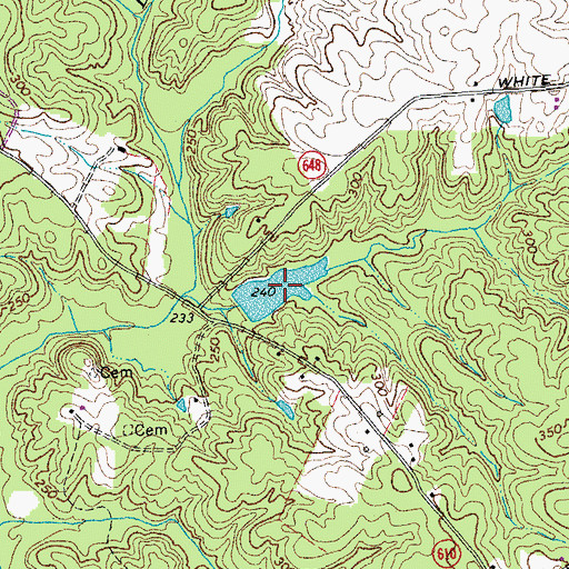 Topographic Map of Bonneys Pond, VA