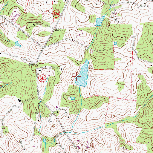Topographic Map of Lake Fullstream Dam, VA