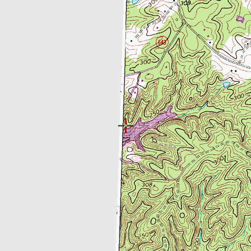 Topographic Map of United Methodist Centers Dam, VA
