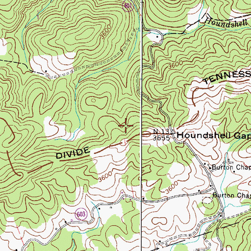 Topographic Map of Laurel Creek Dam, VA