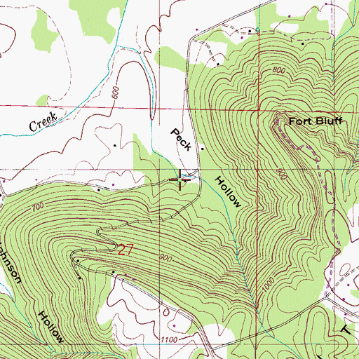 Topographic Map of Peck Spring, AL