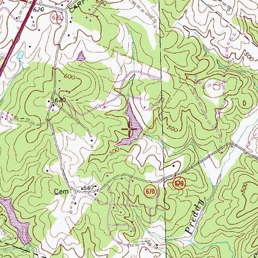 Topographic Map of Harlow Farm Dam, VA