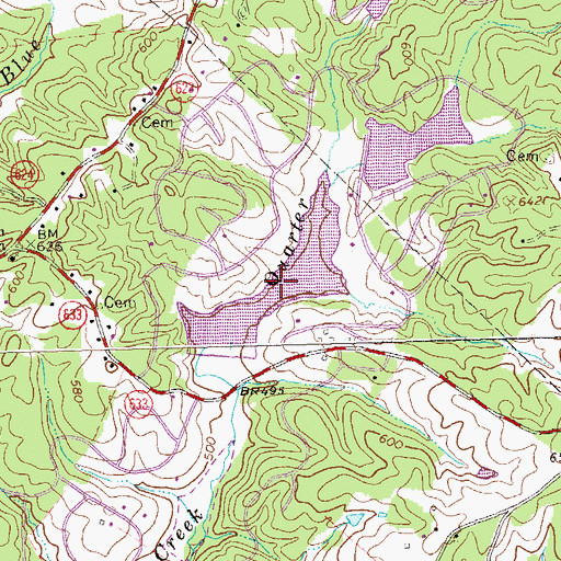 Topographic Map of Lake Shenandoah, VA