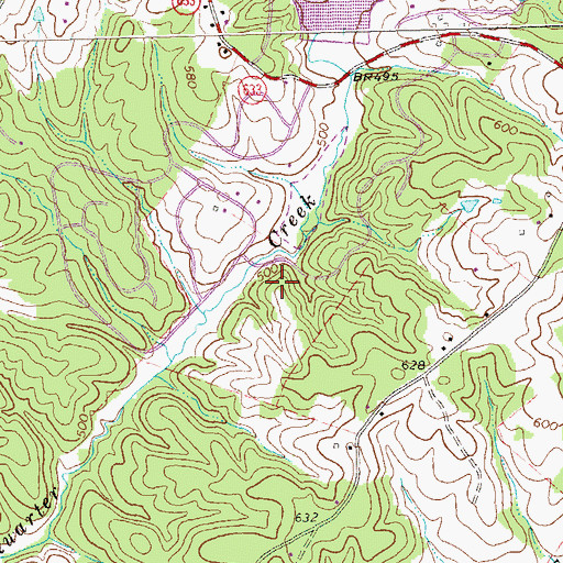 Topographic Map of Lower Lake Shenandoah, VA
