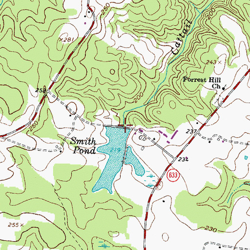 Topographic Map of Smiths Dam, VA