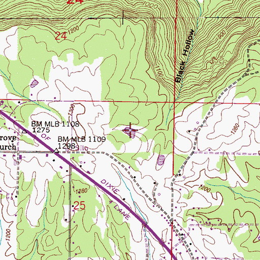 Topographic Map of Rock Spring, AL