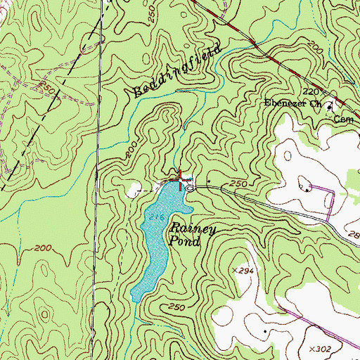 Topographic Map of Rainey Dam, VA