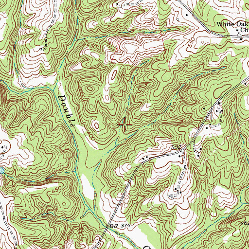 Topographic Map of Watson Pond, VA
