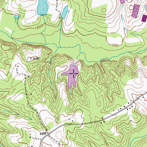 Topographic Map of Gilliam Pond, VA