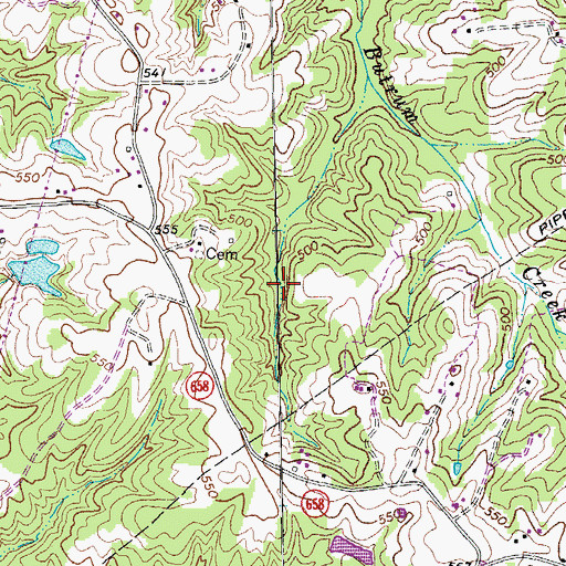 Topographic Map of R R Jones Dam, VA