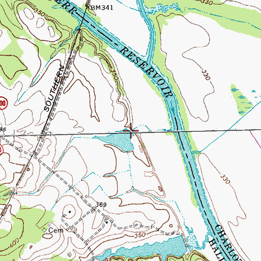 Topographic Map of Burlington Dam, VA
