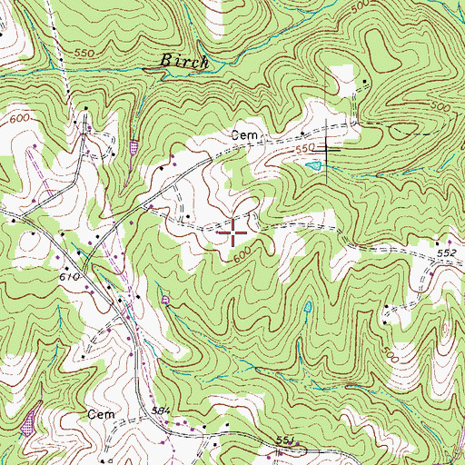 Topographic Map of Hughes Dam, VA