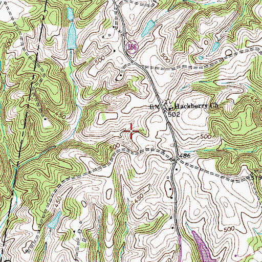 Topographic Map of Anderson Dam, VA