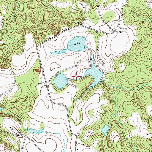 Topographic Map of Wade Dam Number One, VA