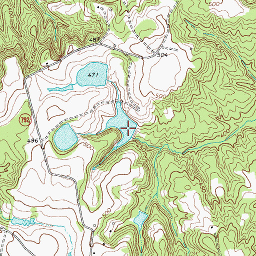 Topographic Map of Wade Dam Number Two, VA