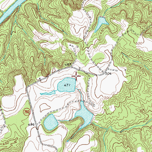 Topographic Map of Wade Dam Number Three, VA