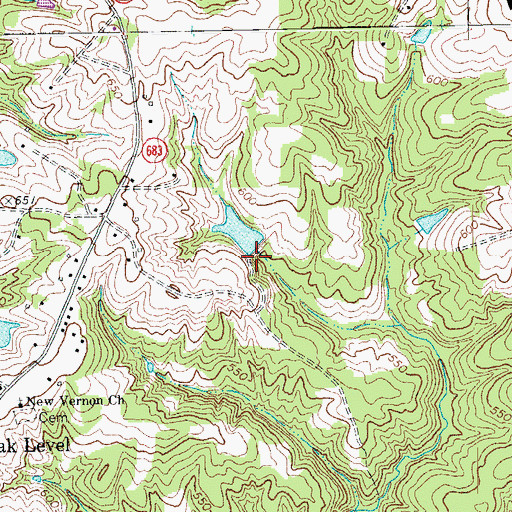 Topographic Map of Five Oaks Dam, VA