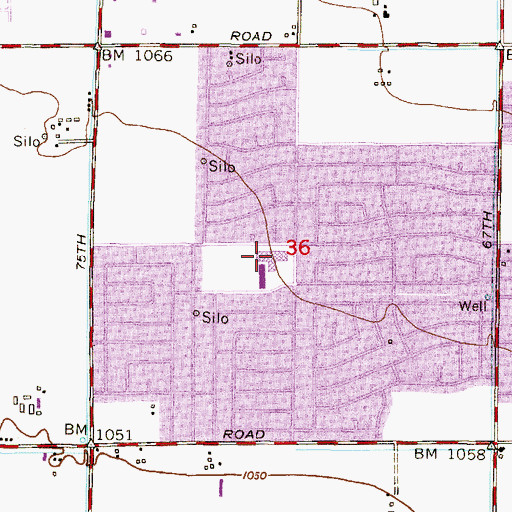 Topographic Map of Peralta School, AZ