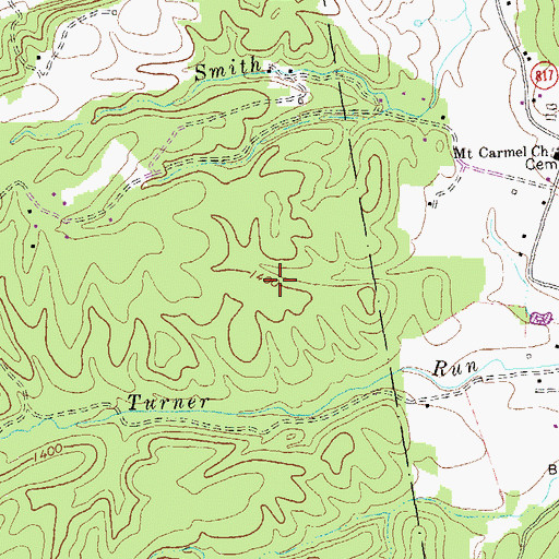 Topographic Map of Claycomb Dam, VA