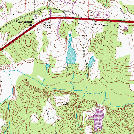 Topographic Map of Williams Dam, VA