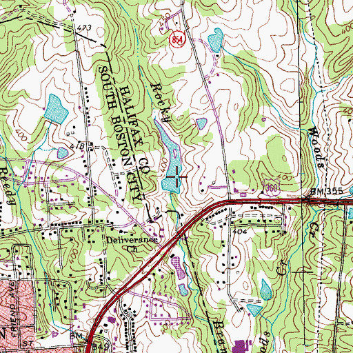 Topographic Map of Cage Dam, VA