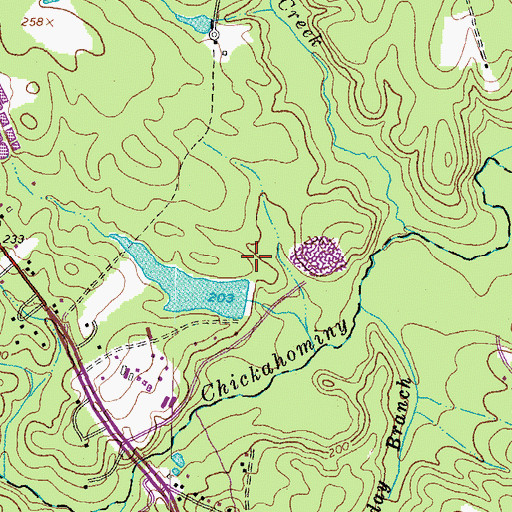 Topographic Map of Holtzgrefe Dam, VA