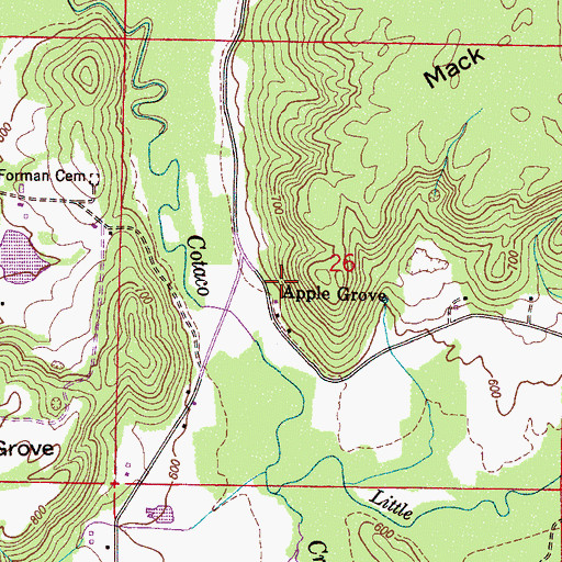 Topographic Map of Spout Spring, AL
