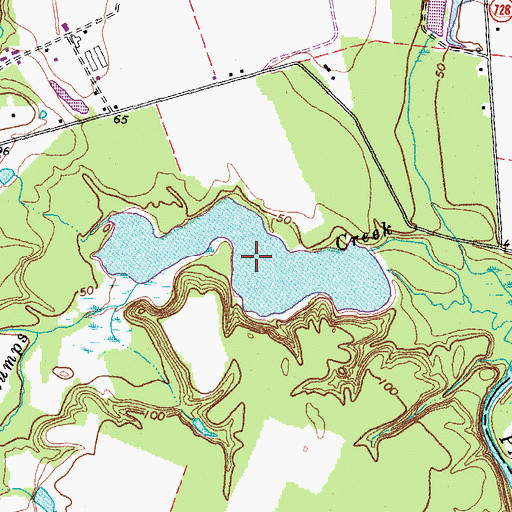 Topographic Map of Mechumps Pond, VA