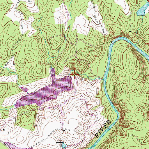 Topographic Map of Stanley Dam, VA