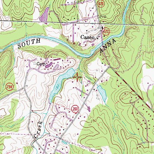 Topographic Map of Cochran Dam, VA