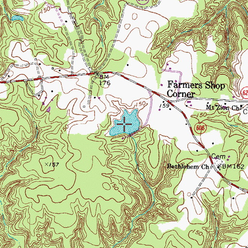 Topographic Map of Clifton Dam, VA